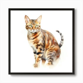 Bengal Rosetted Cat Portrait 1 Art Print