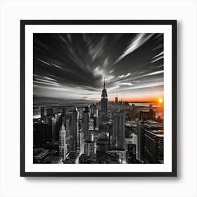 Sunset In New York City 6 Art Print