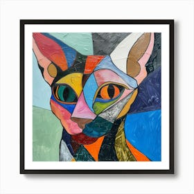 Kisha2849 Picasso Style Hairless Cat No Negative Space Full Pag Cc719738 8d59 4cf2 Aefd 4b682e479bbf Art Print