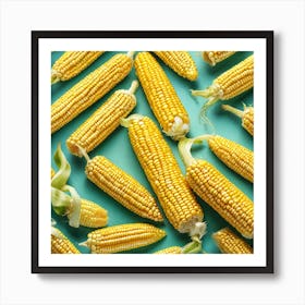 Sweetcorn As A Logo Miki Asai Macro Photography Close Up Hyper Detailed Trending On Artstation (7) Art Print