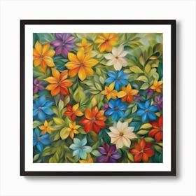 Colorful Flowers Art Print