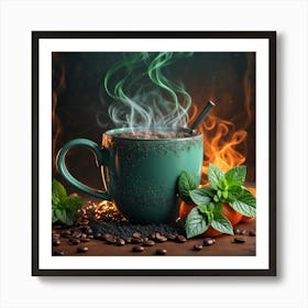 Coffee Cup With Steam 2 Art Print