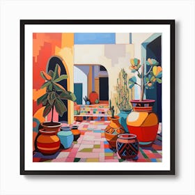 Moroccan Pots And Archways Art Print