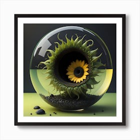 Sunflower in the Void Art Print