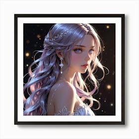 Default A Captivatingly Ethereal Anime Girl Every Detail Emana 1 Art Print