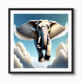 Fantasy Art: Elephant With Wings Art Print