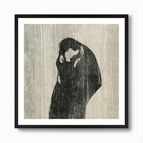 Abstract Kiss Art Print