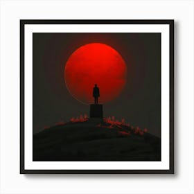 Man On A Hill Art Print