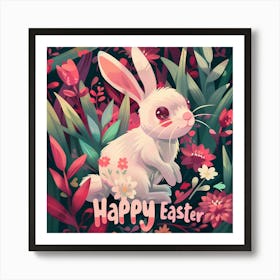 Happy Easter Bunny Art Print