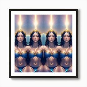 Four Channeling Goddesses Art Print