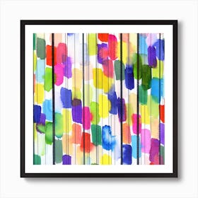 Abstract Painting with Colors Art Print