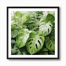 Monster Leaves Art Print