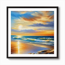 Sunset On The Beach 52 Art Print