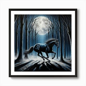 Horse In The Woods 18 Art Print