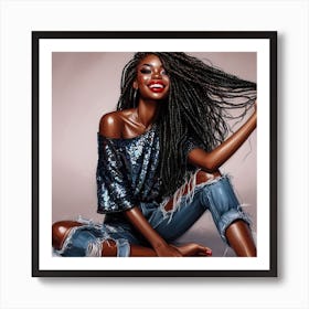 Afro-American Beauty 2 Art Print