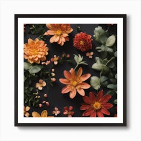 Dalmatian Flowers 1 Art Print