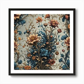 Floral Wallpaper 2 Art Print