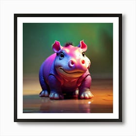 Hippo Art Print