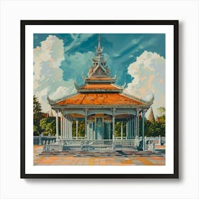 Gazebo In Cambodia Art Print