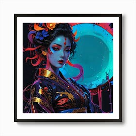 Creative Geisha Artwork 2 Art Print