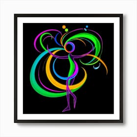 Colorful Dancer Art Print