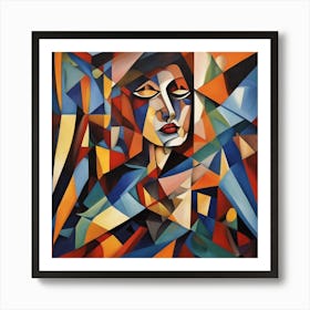 Skin Deep Cubism Style Art Print