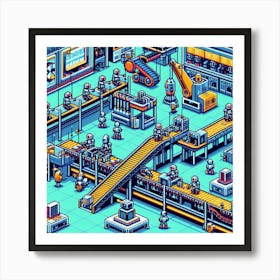 8-bit robot factory 3 Affiche