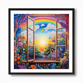 Rainbow Through The Window Art Print