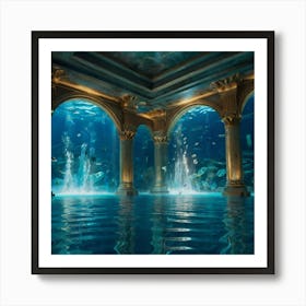 Atlantis Underwater Palace Art Work Art Print