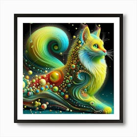 Psychedelic Cat 1 Art Print