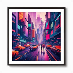 Neon City Art Print