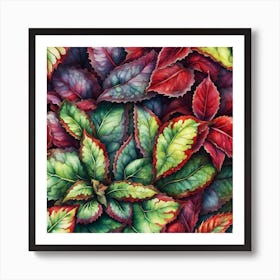 Coleus Leaves Art Print