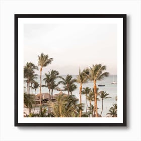 Aruba Beach View Square Art Print