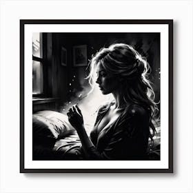 Girl In The Window Art Print