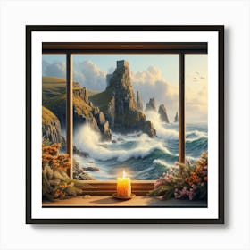 Waves Through the Window  Art Print