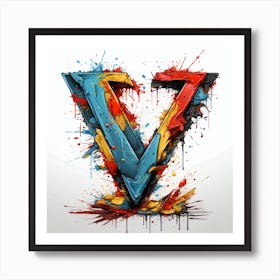 Letter V 3 Art Print