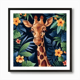 Jungle Giraffe (2) Art Print