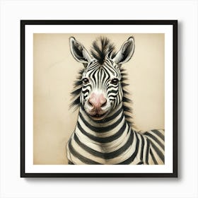 Zebra 10 Art Print