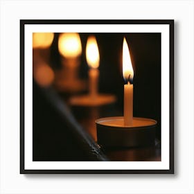 Candles In A Church Art Print