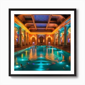 Swimming Inside Hearst Castle Art Print