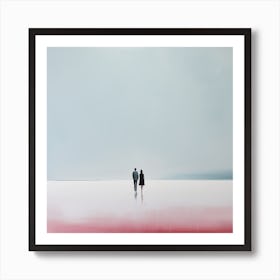 'Two People Walking' Art Print