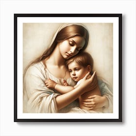 A Mother and her Child Art Print