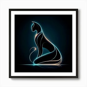 Black cat 1 Art Print