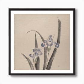 Orchid Flower, Album Of Sketches (1760–1849) Painting, Katsushika Hokusai Art Print