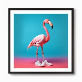 Rollerskate Flamingo Art Print by Coco Deparis - Fy