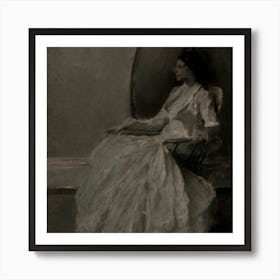 Lady In White Art Print