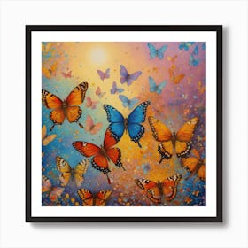 Lots of butterflies 3 Art Print