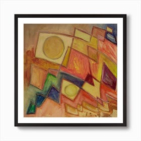 Dining Room Wall Art, Colors of Autumn ,Abstract Composition Art Print