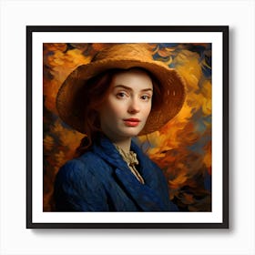 Portrait Of A Young Woman Art Print