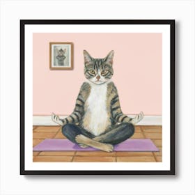 Yoga Cats Zen Master Print Art And Wall Art Art Print